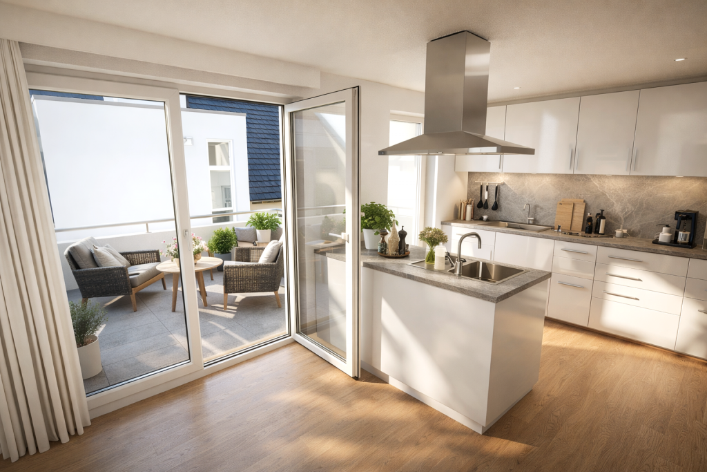 Whg 8 - Küche & Loggia