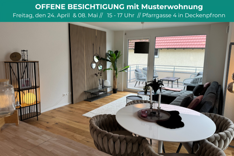 LETZTE 4-ZIMMERWOHNUNG – NEUBAU – BARRIEREFREI – SOFORT VERFÜGBAR - Offene Besichtigung (8429)
