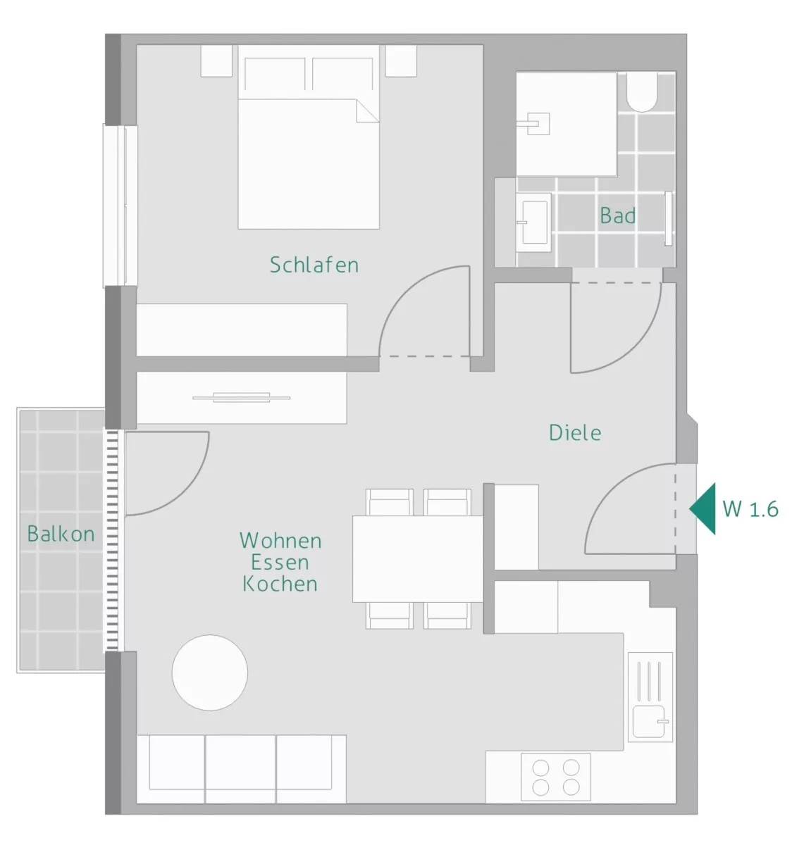 Grundriss Whg. 6