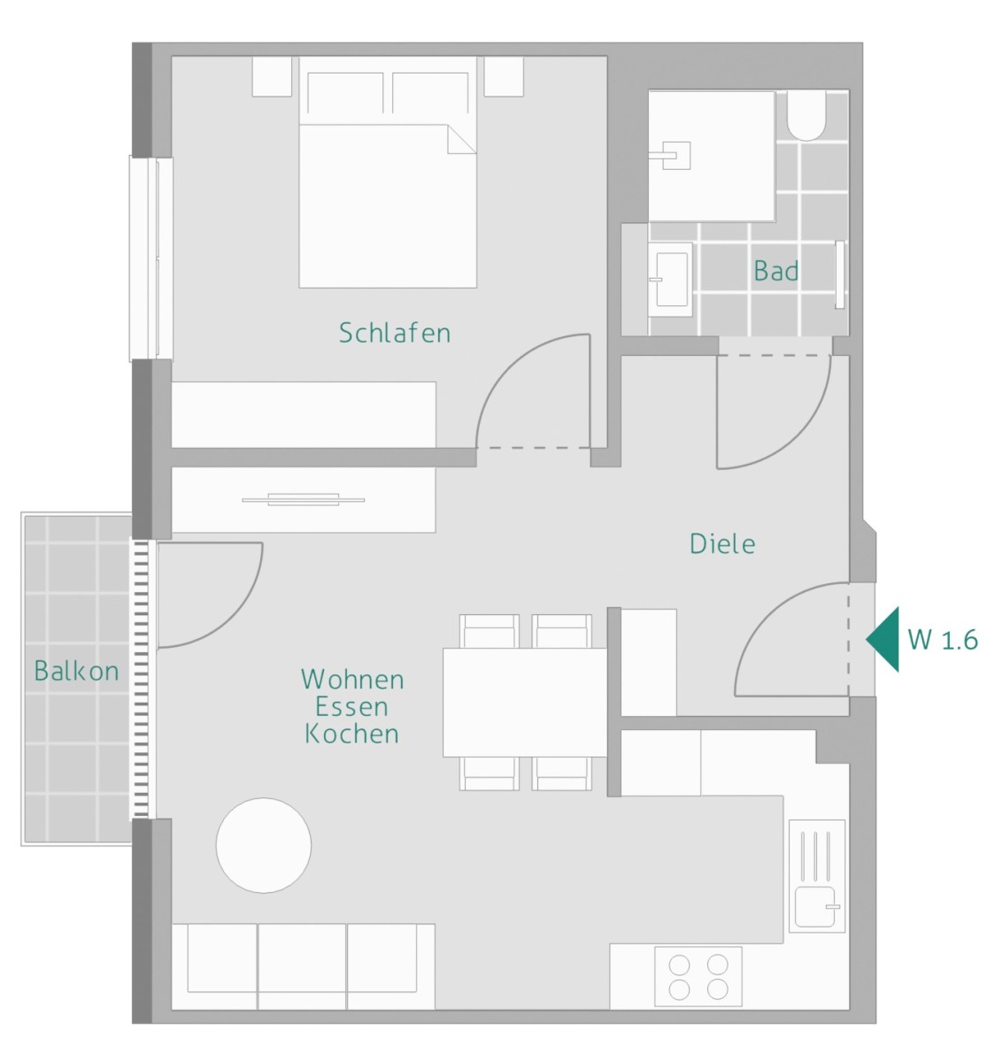 Grundriss Whg. 6