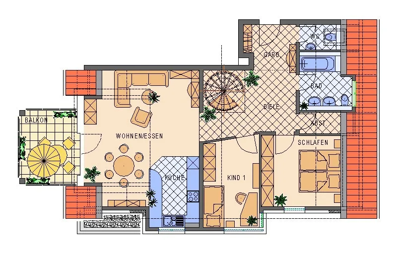 Großzügige 4-Zimmer-Maisonette-Wohnung in Hbg.-Gültstein - 1. DG (14624)