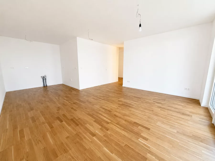 Schicke 2-Zimmer Erdgeschosswohnung mit Süd-Terrasse & kleinem Garten - Whg 2 - Küchen, Wohnen, Essen (13068)