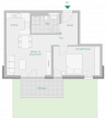 Moderne 2-Zimmer-Wohnung mit Südterrasse & kleinem Gärtchen - Wohnung 2 - Haus 1