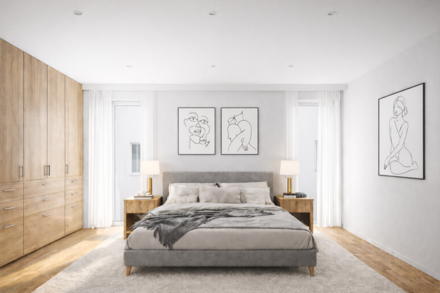 Schicke 2-Zimmer Erdgeschosswohnung mit Süd-Terrasse & kleinem Garten - Whg 2 Schlafen (6820)