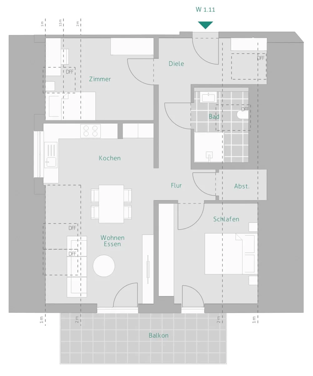 Grundriss Whg. 11