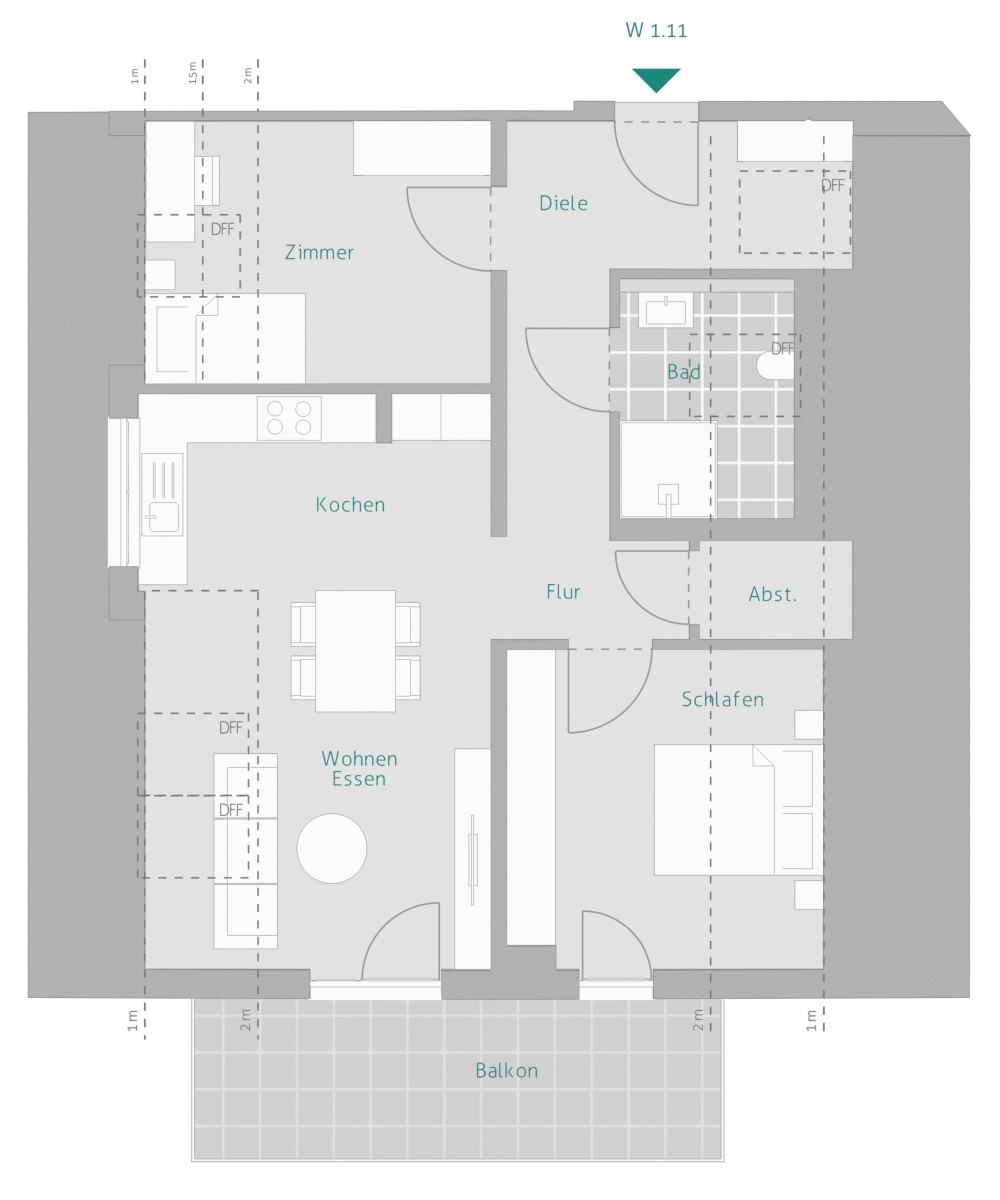 Grundriss Whg. 11