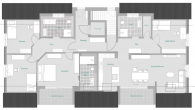 Penthouse Haus 1 - Exklusive Penthouse-Wohnung: 177 m², 5 Zimmer & zwei Dachterrassen