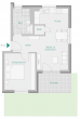Wohnung 10 - Haus 2 - Kompakte 2-Zimmer Erdgeschosswohnung mit Tageslichtbad & Abstellraum – Ideal für Singles oder Paare