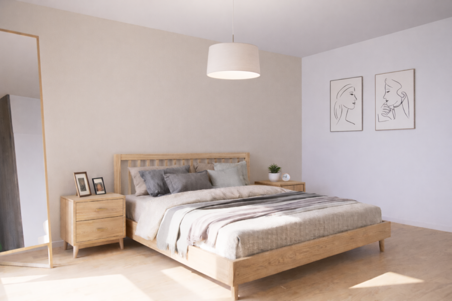 Helle 2-Zimmer-Wohnung mit Tageslichtbad & Abstellraum – Ideal für Singles & Paare – altersgerecht - Whg 10 Schlafzimmer (8464)