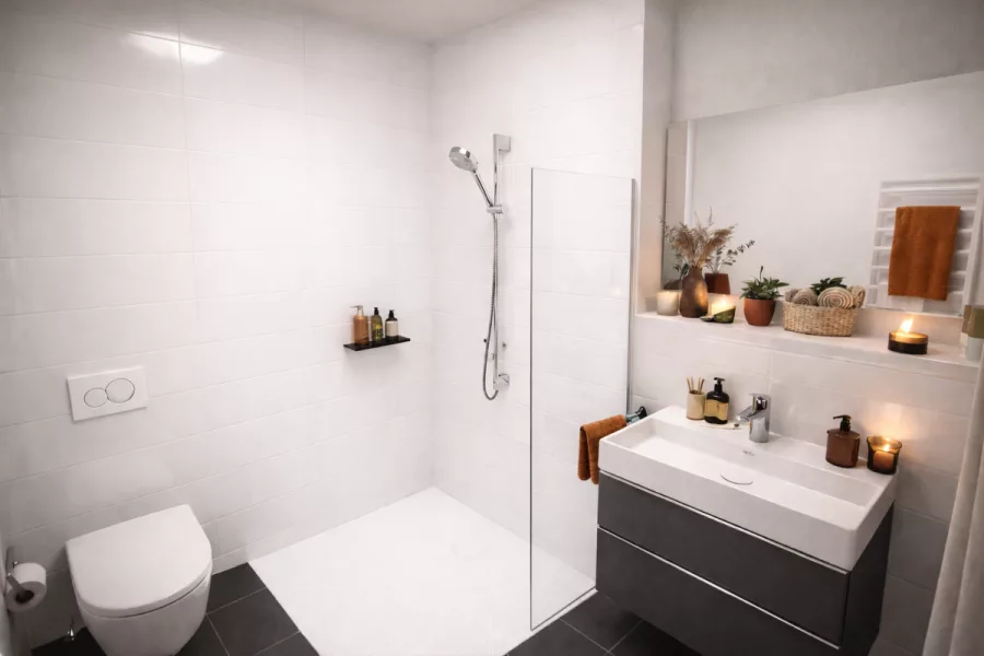 Mitten in Renningen: 2 Zimmer mit großer West-Terrasse - Whg 3 -Bad (13462)