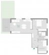 Grundriss Whg. 1 - 3-Zi.-EG-Wohnung mit West-Terrasse & kleinem Gärtchen
