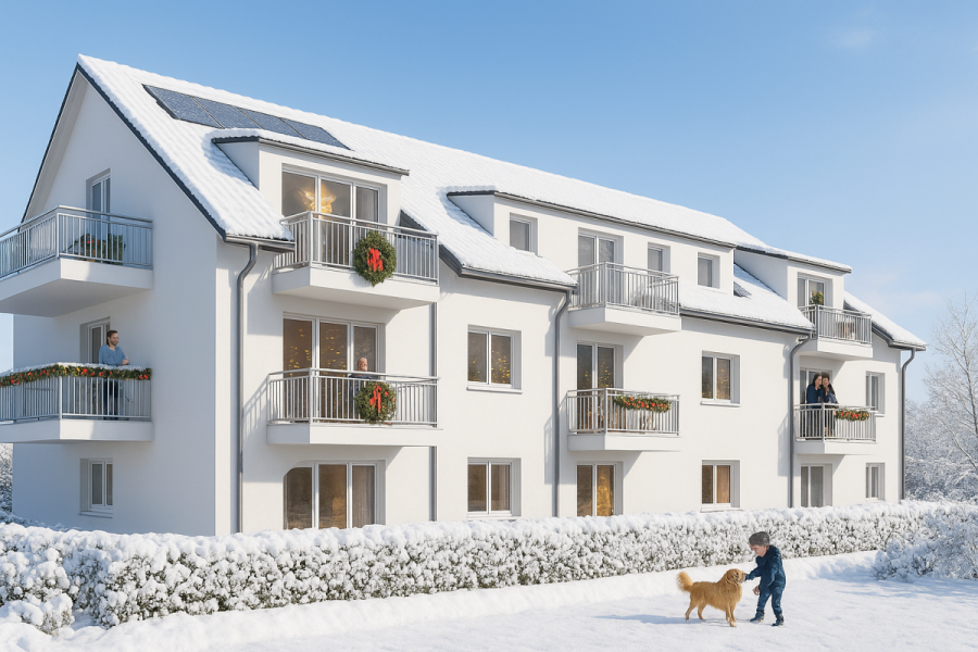 3-Zi.-EG-Wohnung mit West-Terrasse & kleinem Gärtchen - Winter1 (6014)