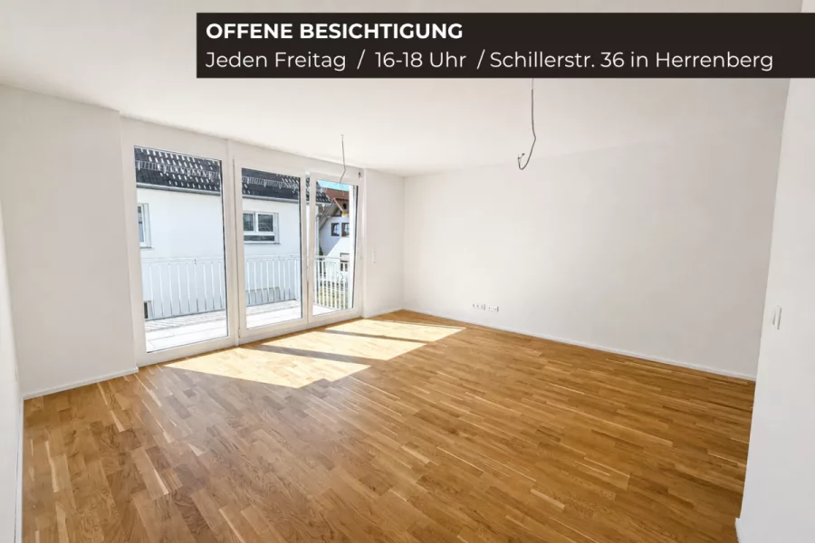 Moderne 2-Zimmer mit Süd-Balkon & Abstellraum – Helle Räume & zentrale Lage – mit Aufzug - Whg 5 - Wohnraum (13118)