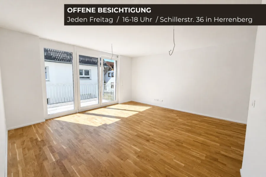 Moderne 2-Zimmer mit Süd-Balkon & Abstellraum – Helle Räume & zentrale Lage – mit Aufzug - Whg 5 - Wohnraum (14111)