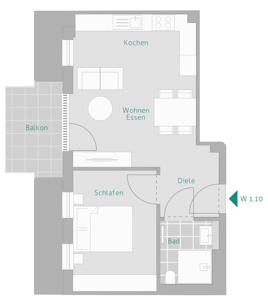Grundriss Whg. 10