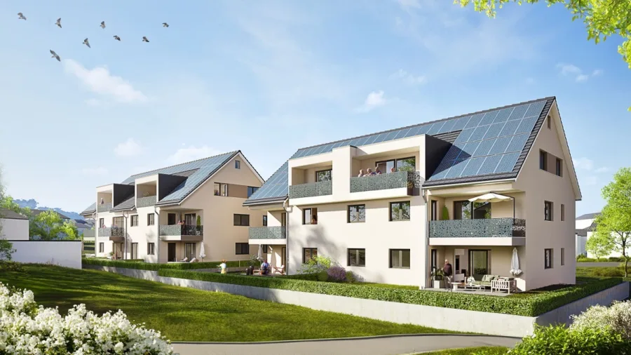 Lichtdurchflutete 3-Zimmer-Dachgeschosswohnung mit zusätzlicher Stellfläche – Komfort trifft Funktionalität - Süd-Ansicht (14183)