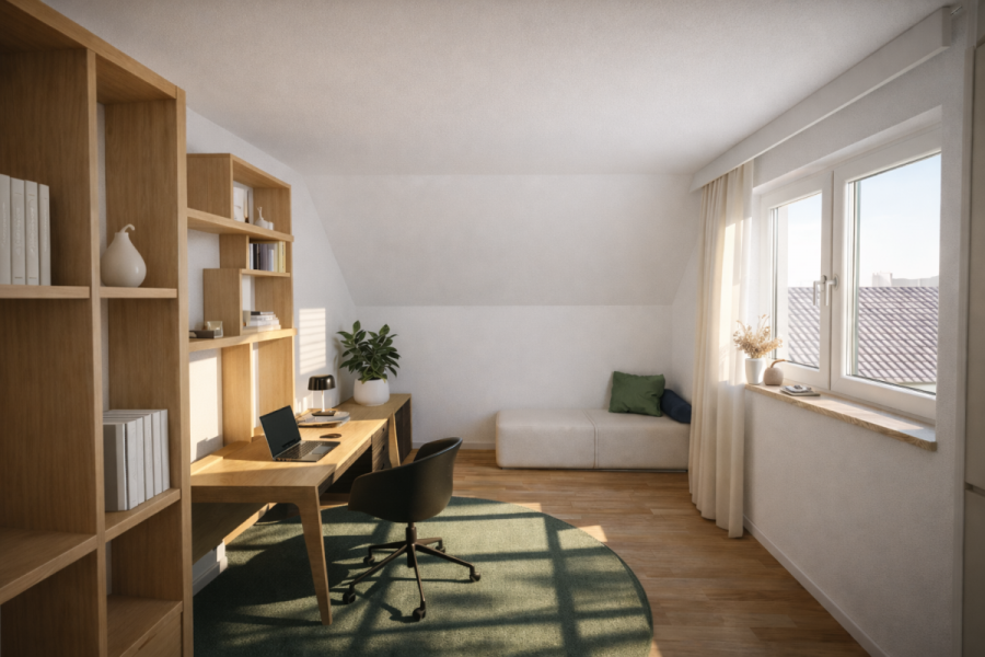 Lichtdurchflutete 3-Zimmer-Dachgeschosswohnung mit zusätzlicher Stellfläche – Komfort trifft Funktionalität - Whg 8 Zimmer (5755)