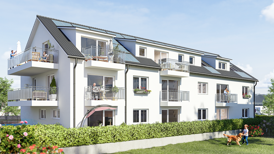 RESERVIERT – Für jedes Alter: 3 Zimmer mit traumhaftem Süd-Balkon - West-Ansicht (8945)