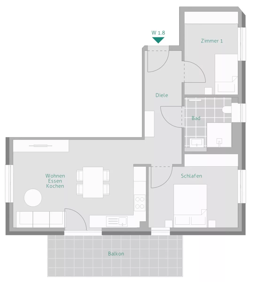 Grundriss Whg. 8