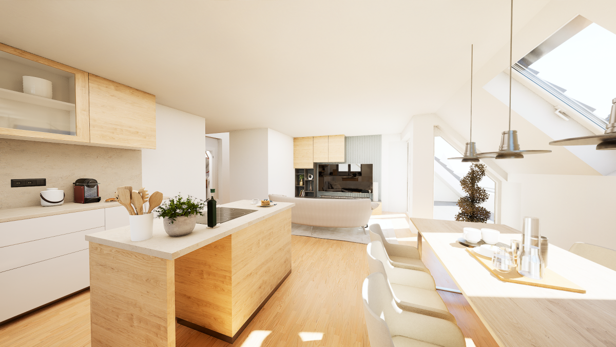 Große 4-Zimmer Maisonette mit Loggia & Balkon, Kaminanschluss & Gäste-WC – Großzügiges Wohnen auf zwei Ebenen, 71083 Herrenberg, Dachgeschosswohnung