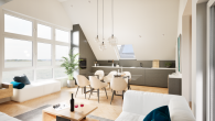 VIEL PLATZ: Helle 4-Zi-Maisonette-Wohnung mit Wohlfühlkamin - Wohnen + Kochen - Whg. 13 (2)