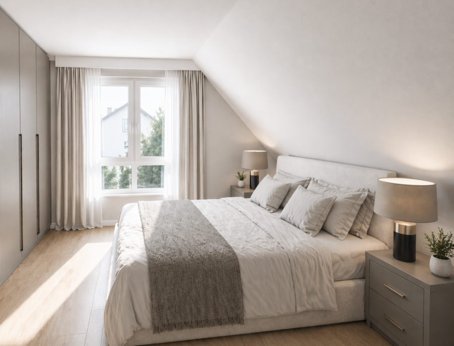 GENIALE 4 Zimmer: Kamin, Süd-Loggia & 2. Balkon – Großzügiges Wohnen auf zwei Ebenen - Whg 7 Schlafen (8492)