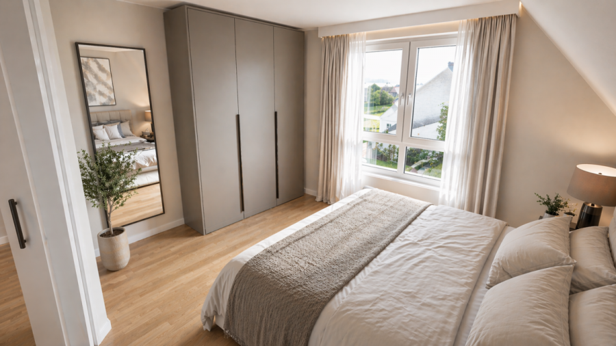 GENIALE 4 Zimmer: Kamin, Süd-Loggia & 2. Balkon – Großzügiges Wohnen auf zwei Ebenen - Whg 7 Schlafzimmer (8493)