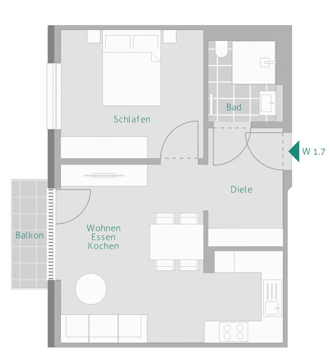 Grundriss Whg. 7