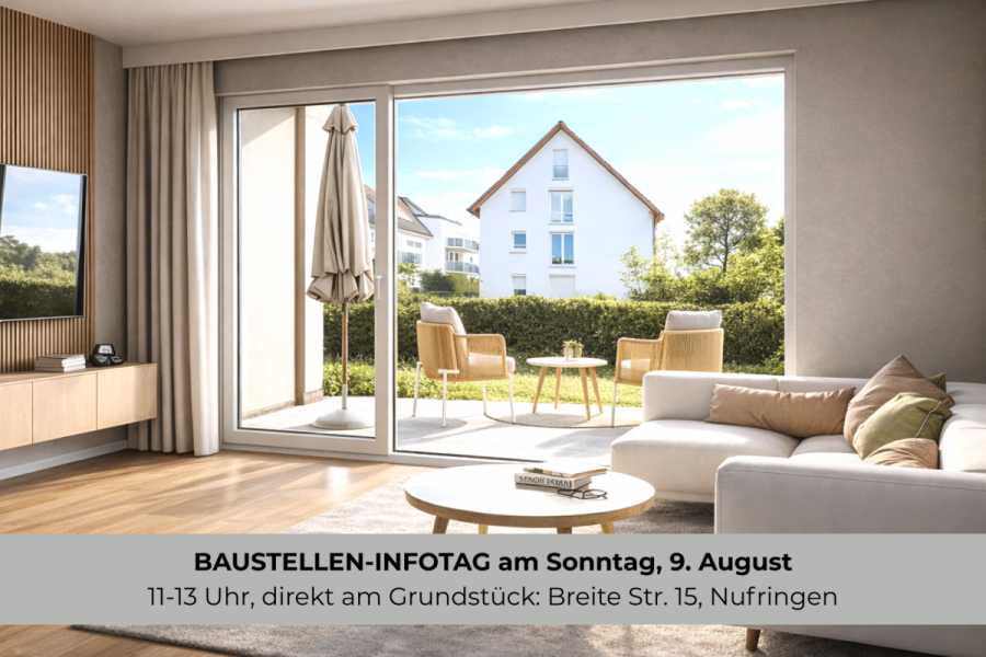 Große 3-Zimmer-Senioren-Wohnung mit Terrasse - Whg 2 - Wohnzimmer (12686)