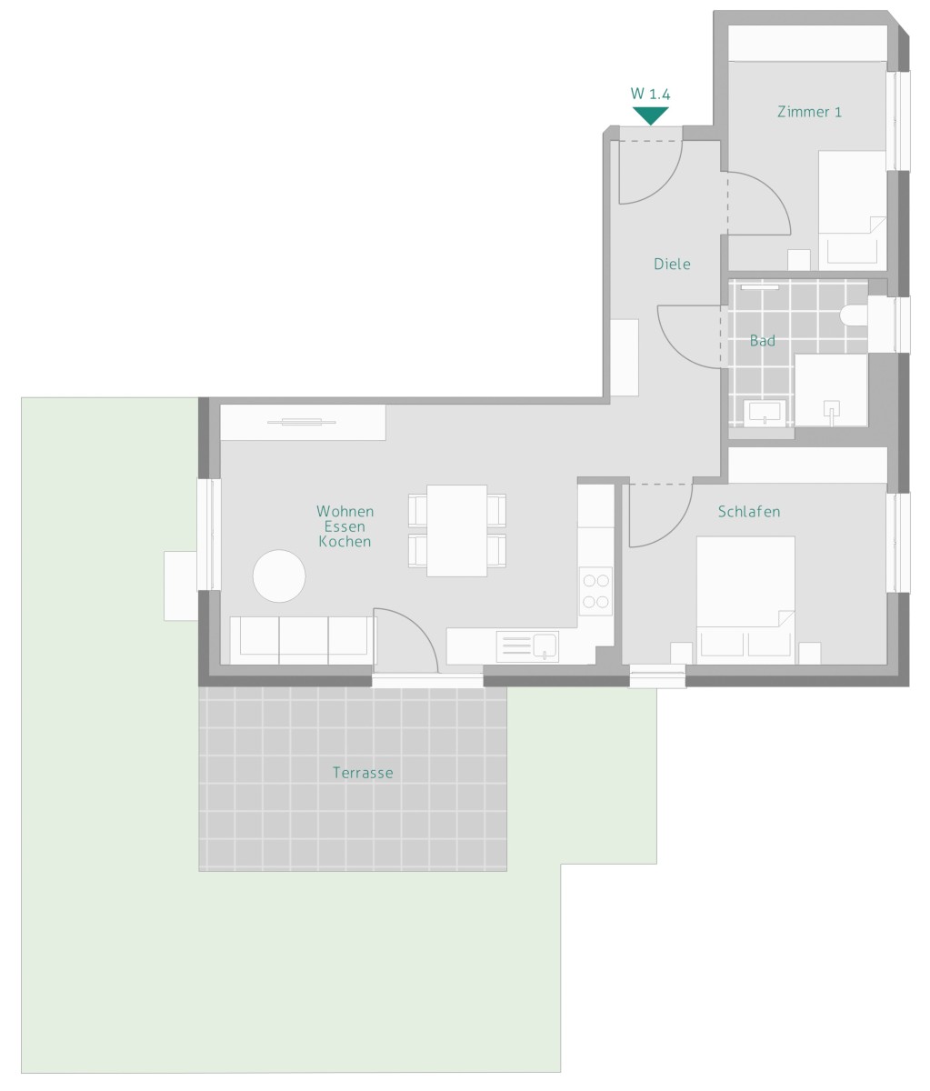 Grundriss Whg. 4