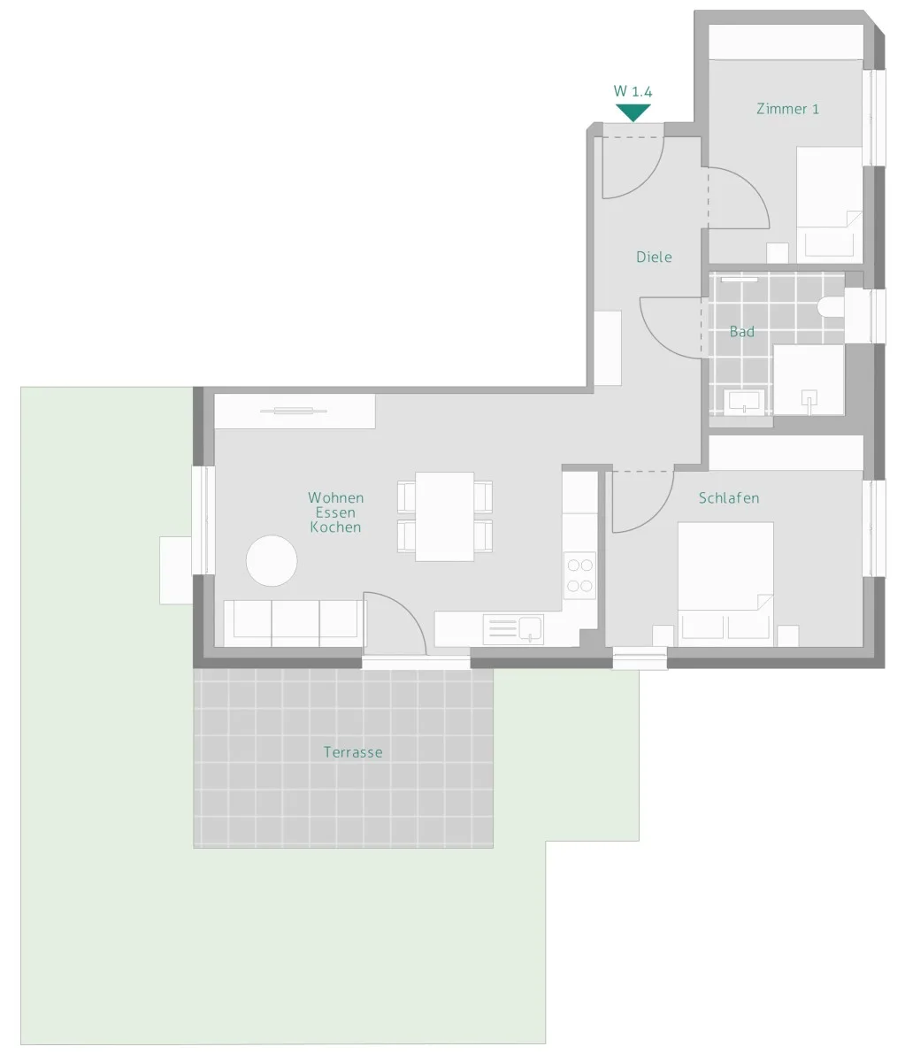 Grundriss Whg. 4