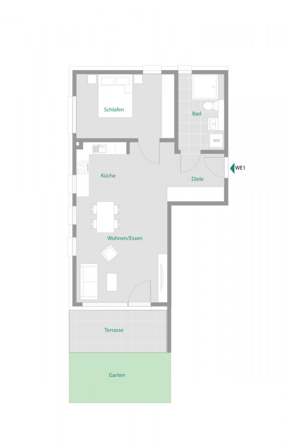 Großzügige Senioren-Wohnung mit Terrasse & Garten - Wohnung 1 (5817)
