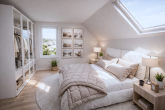 Wohnung 9 - Schlafzimmer - Altersgerechte 3-Zi-Wohnung im Dachgeschoss – RESERVIERT