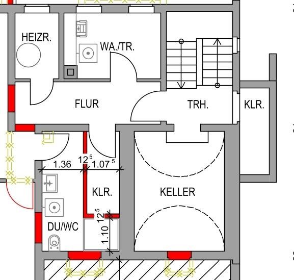 Großes Einfamilienhaus mit großem überdachten Südbalkon und Kaminofen - Untergeschoss (5825)