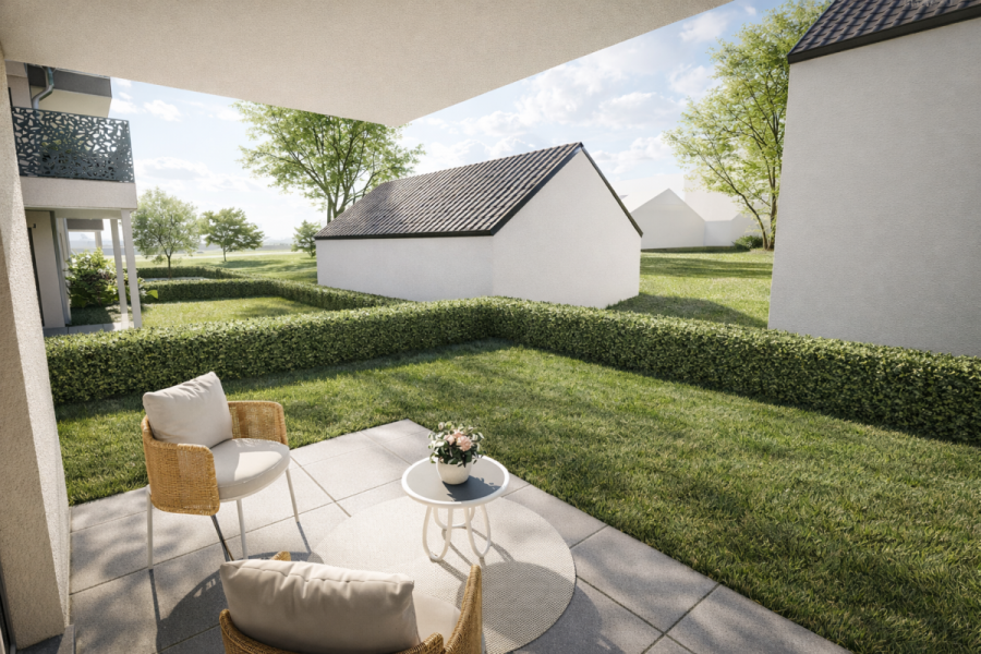 Helle 3-Zimmer-Wohnung im Erdgeschoss mit großzügigem Garten – Perfekt für Familien & Senioren - Whg 3  - Terrasse (5762)