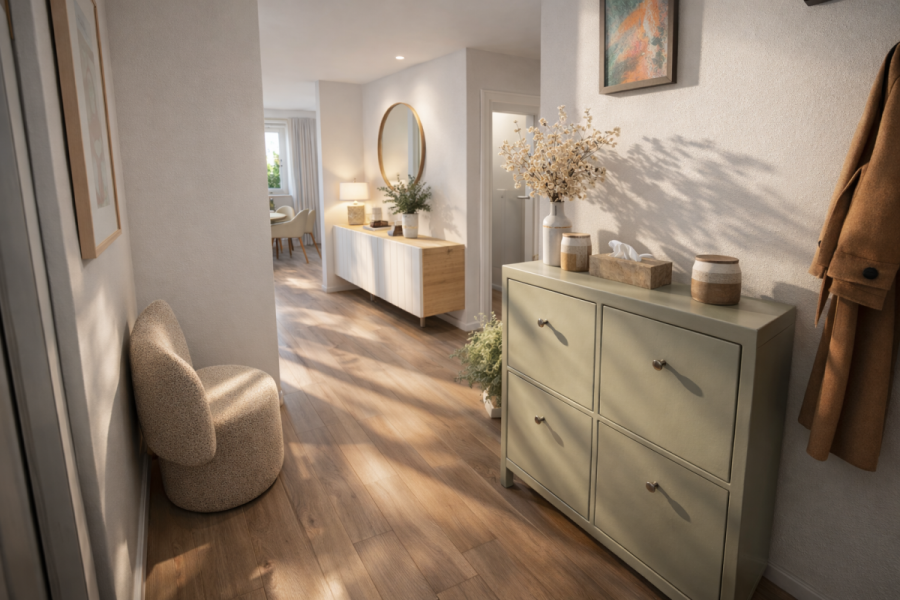 Helle 3-Zimmer-Wohnung im Erdgeschoss mit großzügigem Garten – Perfekt für Familien & Senioren - Whg 3 - Eingangsbereich (5767)