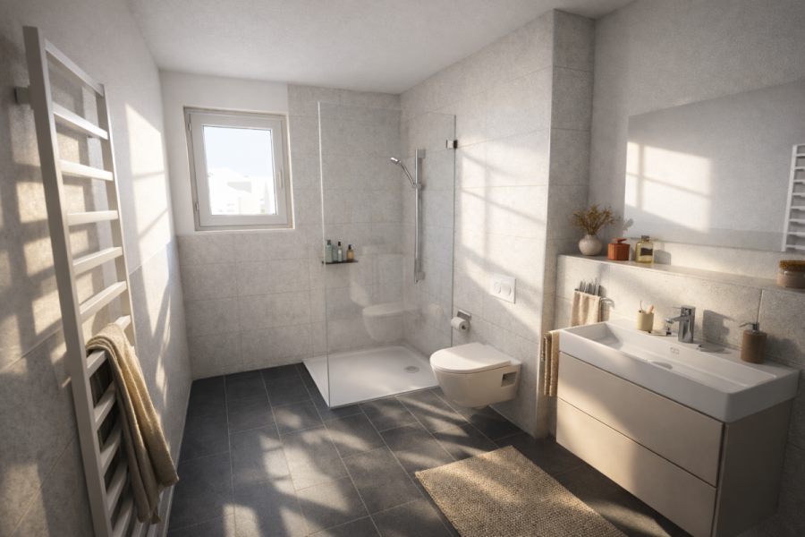 Attraktive 3-Zimmer-Balkonwohnung im 1.OG – Viel Platz und hochwertige Ausstattung – RESERVIERT - Whg 11 - Tageslichtbad (8210)