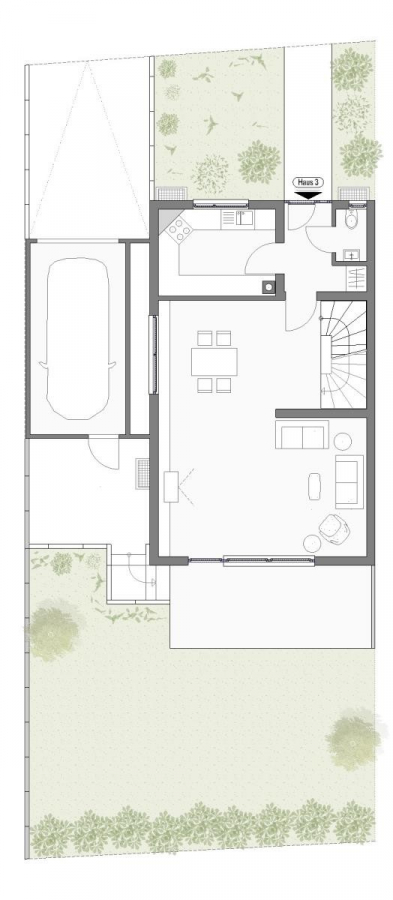 Sonniges Familienglück mit Garten, Balkon und viel Platz zur Entfaltung in Dagersheim - Grundriss EG (8612)