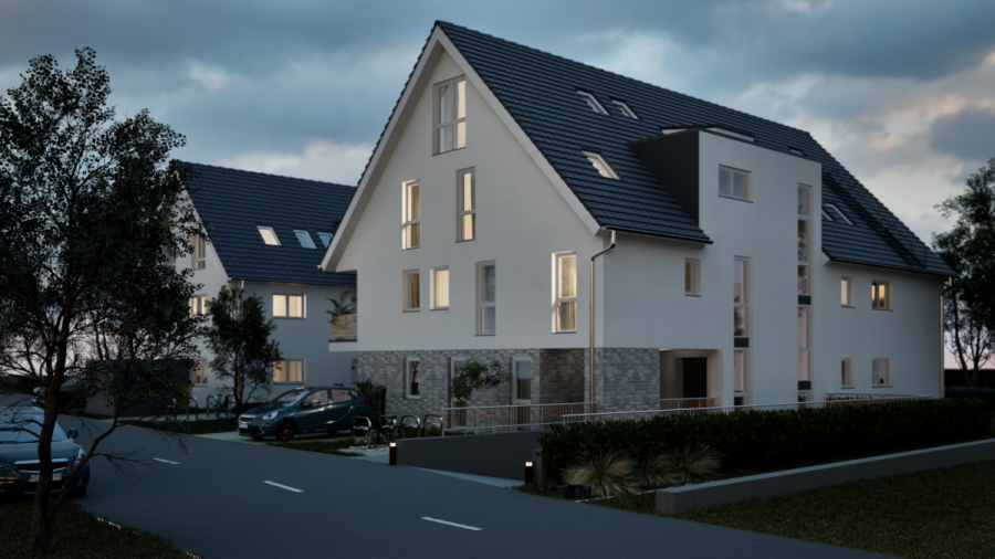 Perfekte 2-Zimmer Obergeschosswohnung mit Balkon, Abstellraum & Tageslichtbad – Komfortabel wohnen in Herrenberg - Haus 1 - Nord-Ost (7178)