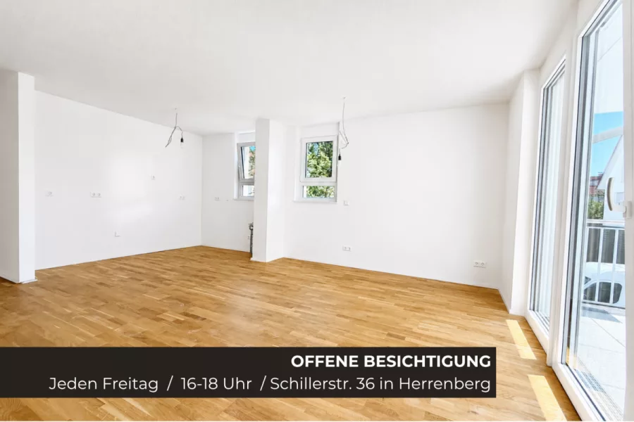 Perfekte 2-Zimmer Obergeschosswohnung mit Balkon, Abstellraum & Tageslichtbad – Komfortabel wohnen in Herrenberg - Whg 6 - Offen Wohnen & Kochen (13144)