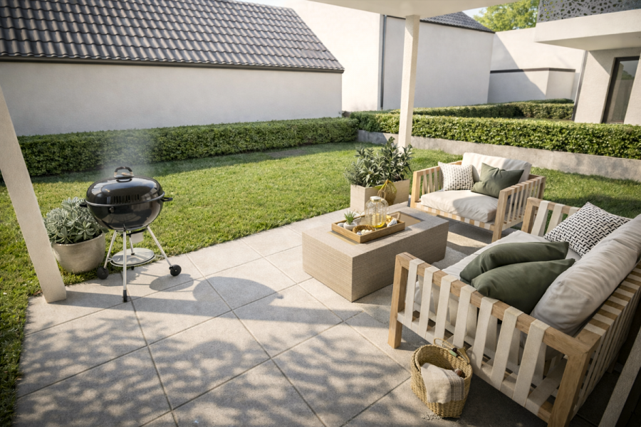 Hochwertige Neubauwohnung im Erdgeschoss mit großem Gartenanteil – Barrierefrei & seniorengerecht - Whg 9 - Terrasse + Garten (9299)