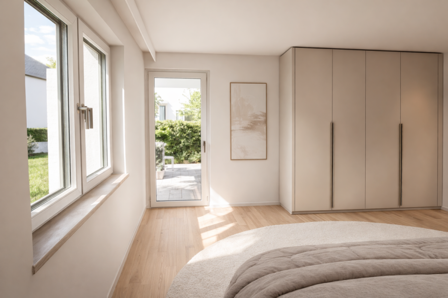 Hochwertige Neubauwohnung im Erdgeschoss mit großem Gartenanteil – Barrierefrei & seniorengerecht - Whg 9 Schlafen + Terrasse (5653)