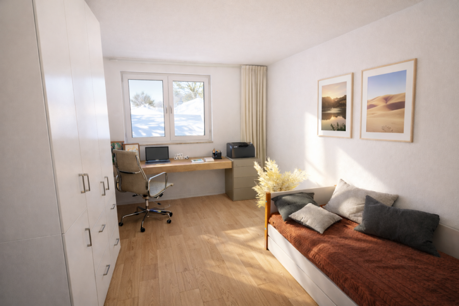 Großzügige Wohnung im Obergeschoss: 4 Zimmer, Balkon & Gäste-WC – Für hohe Ansprüche - Whg 12 - Zimmer 2 (5625)