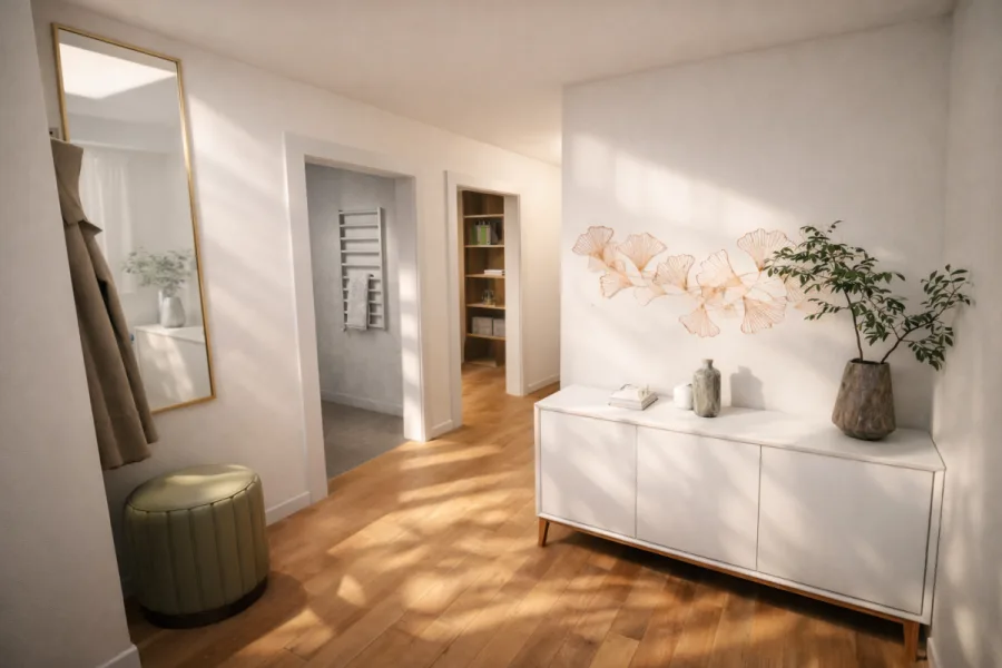Großzügige Wohnung im Obergeschoss: 4 Zimmer, Balkon & Gäste-WC – Für hohe Ansprüche - Whg 12 - Eingangsbereich (14153)