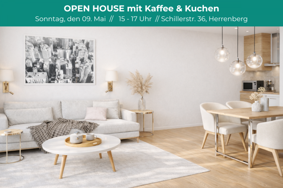 Moderne 2-Zimmer Erdgeschosswohnung mit Süd-Terrasse & kleinem Garten – Helle Räume & zentrale Lage - OPEN HOUSE (8539)