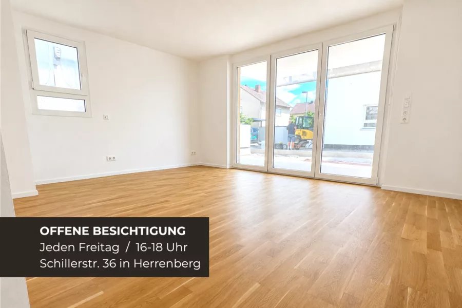Moderne 2-Zimmer Erdgeschosswohnung mit Süd-Terrasse & kleinem Garten – Helle Räume & zentrale Lage - Whg 3 - Offenes Wohnen (13087)
