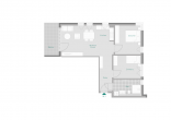 Grundriss Wohnung 5 - Senioren: 3-Zi-Whg. + Balkon + EBK