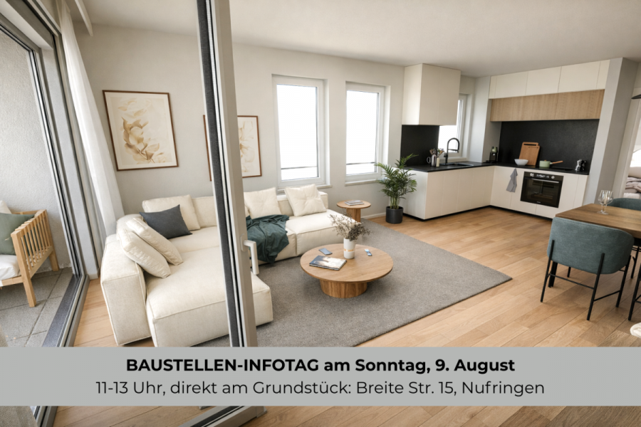 Senioren: 3-Zi-Whg. + Balkon + EBK - Whg 4 - Offenes Wohnen (12655)