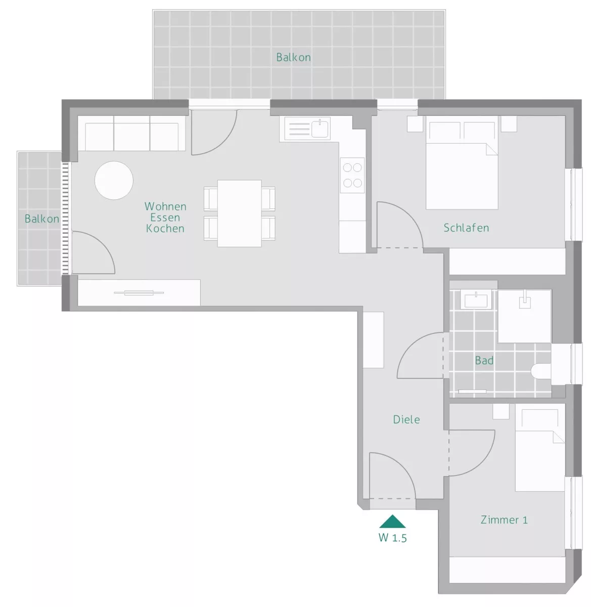 Grundriss Whg. 5