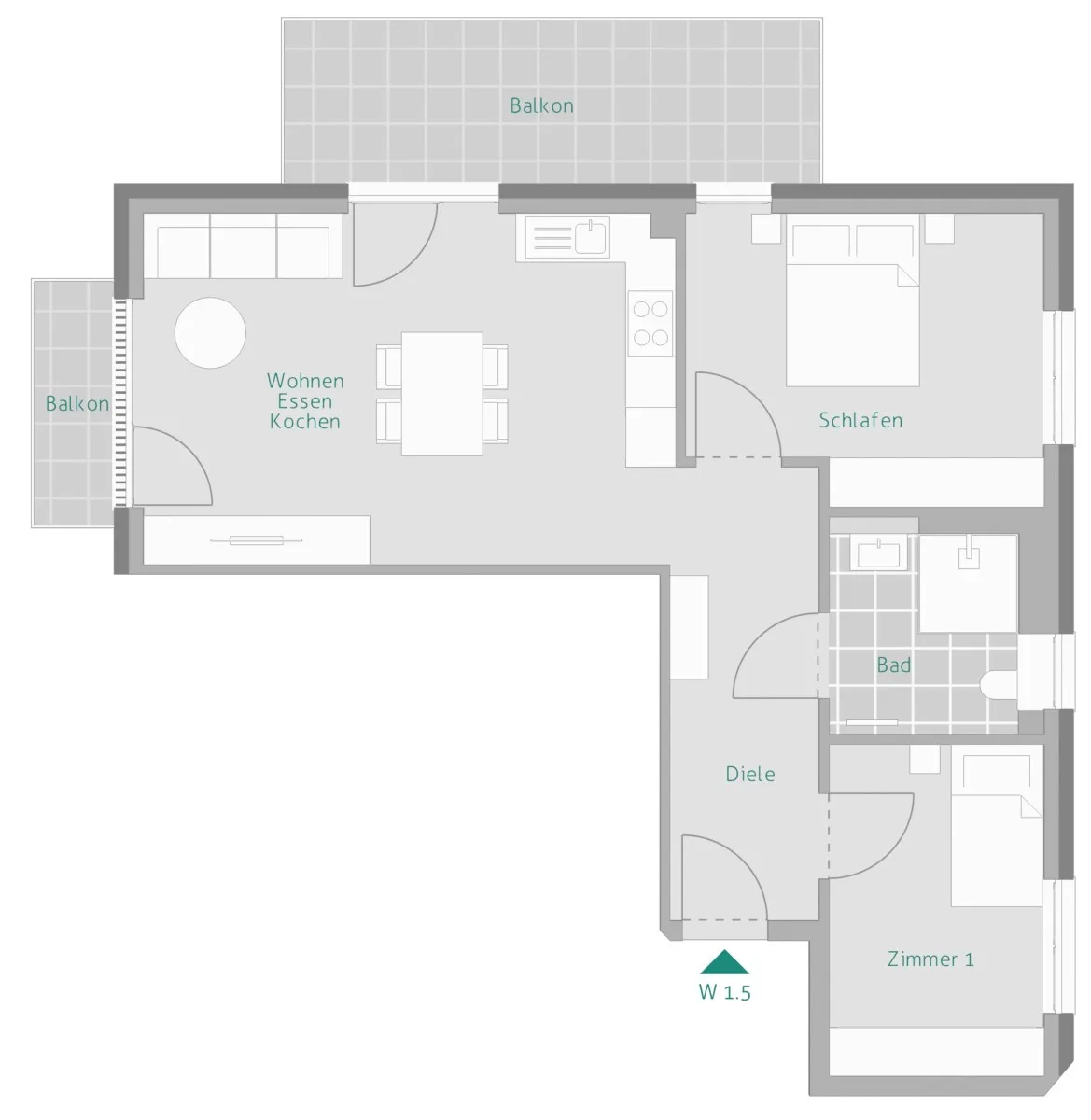 Grundriss Whg. 5